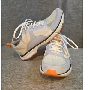 Vionic Dashell Lace-Up Walking Athletic Sneakers Blue Haze Gray Womens Sz 8M